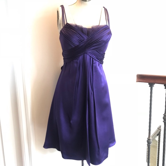 deep purple cocktail dress